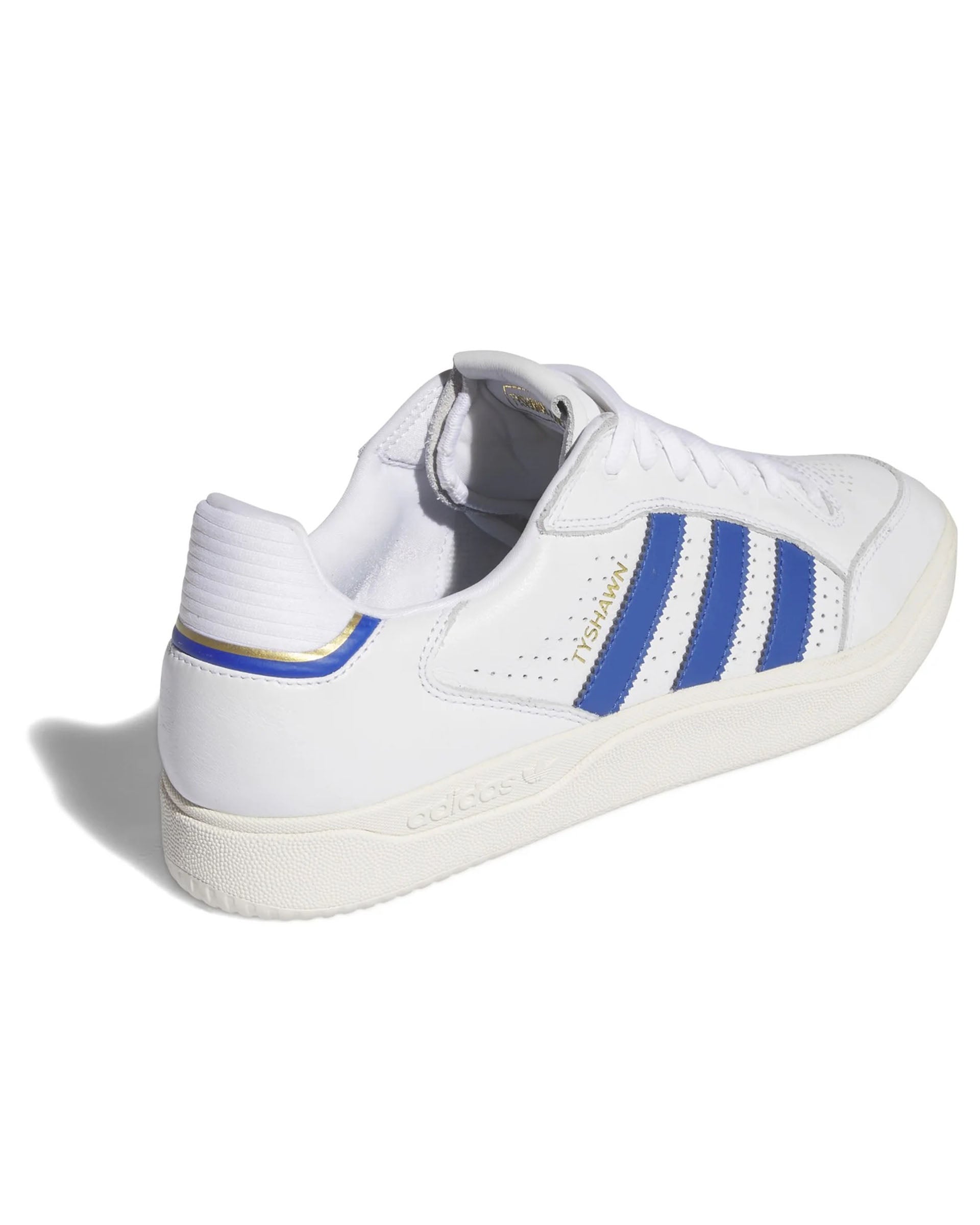 Adidas Tyshawn Low Shoes - Cloud White/Royal Blue/Chalk White