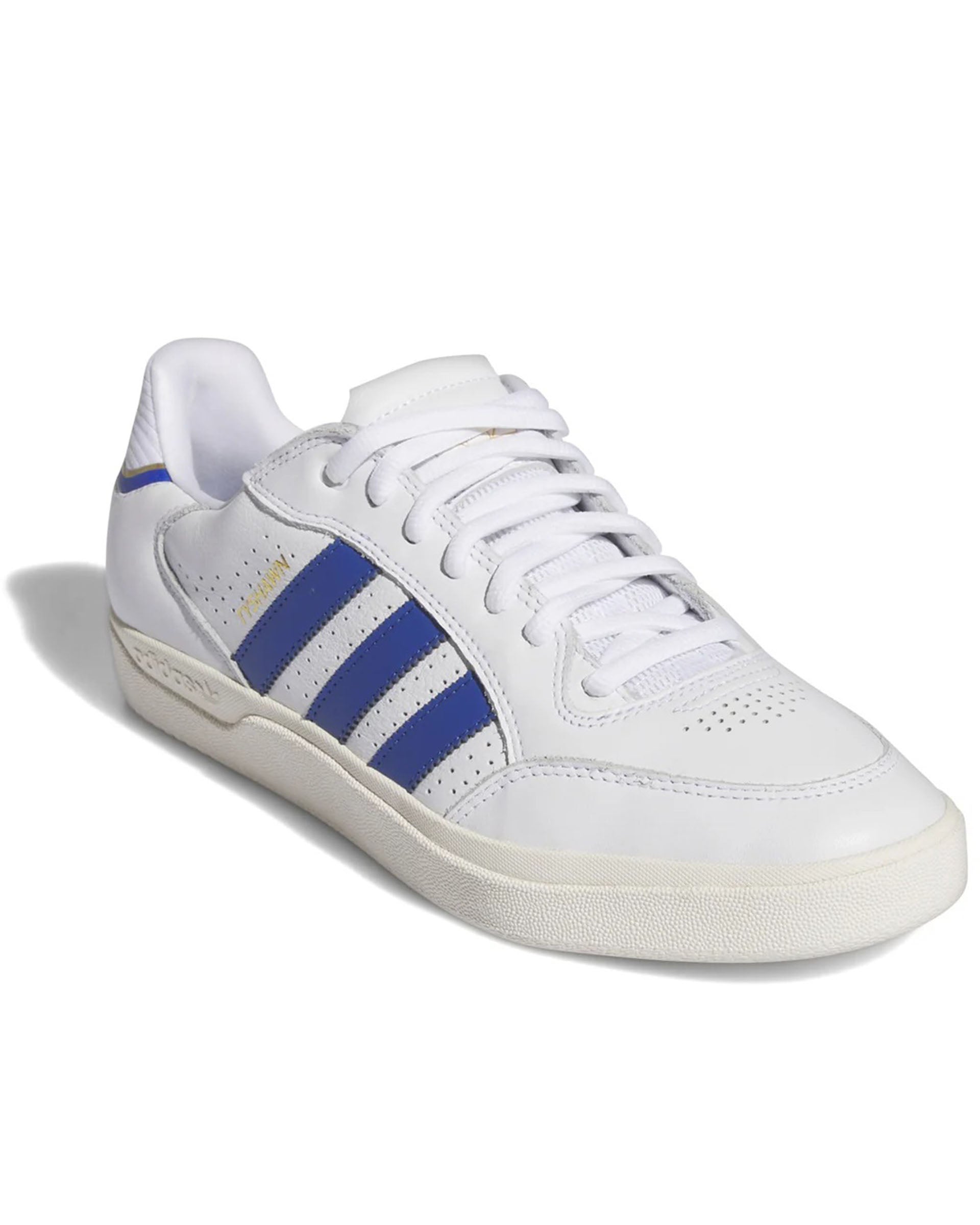 Adidas Tyshawn Low Shoes - Cloud White/Royal Blue/Chalk White