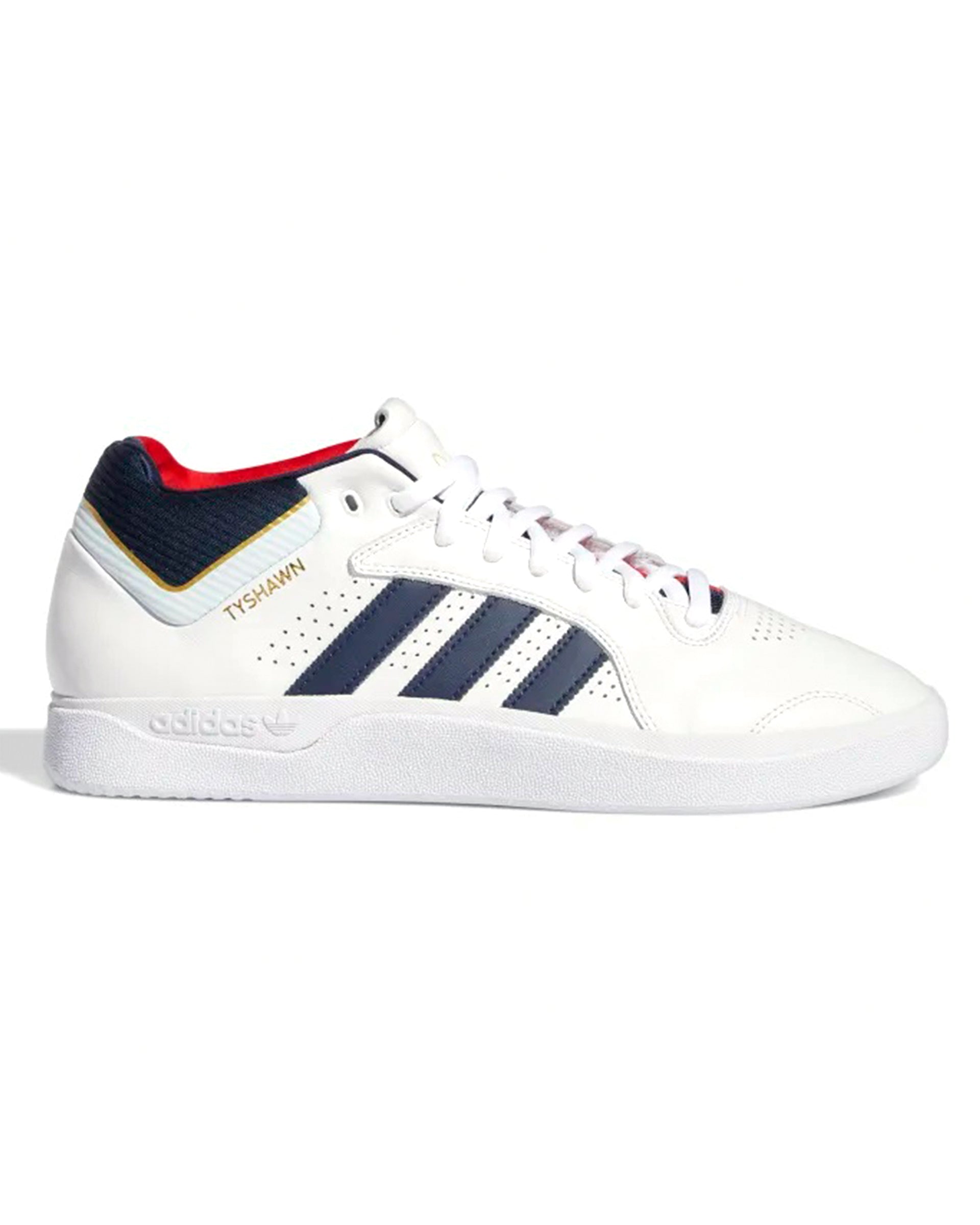 Adidas Tyshawn Pro Shoe - Cloud White/Collegiate Navy/Gold Metallic