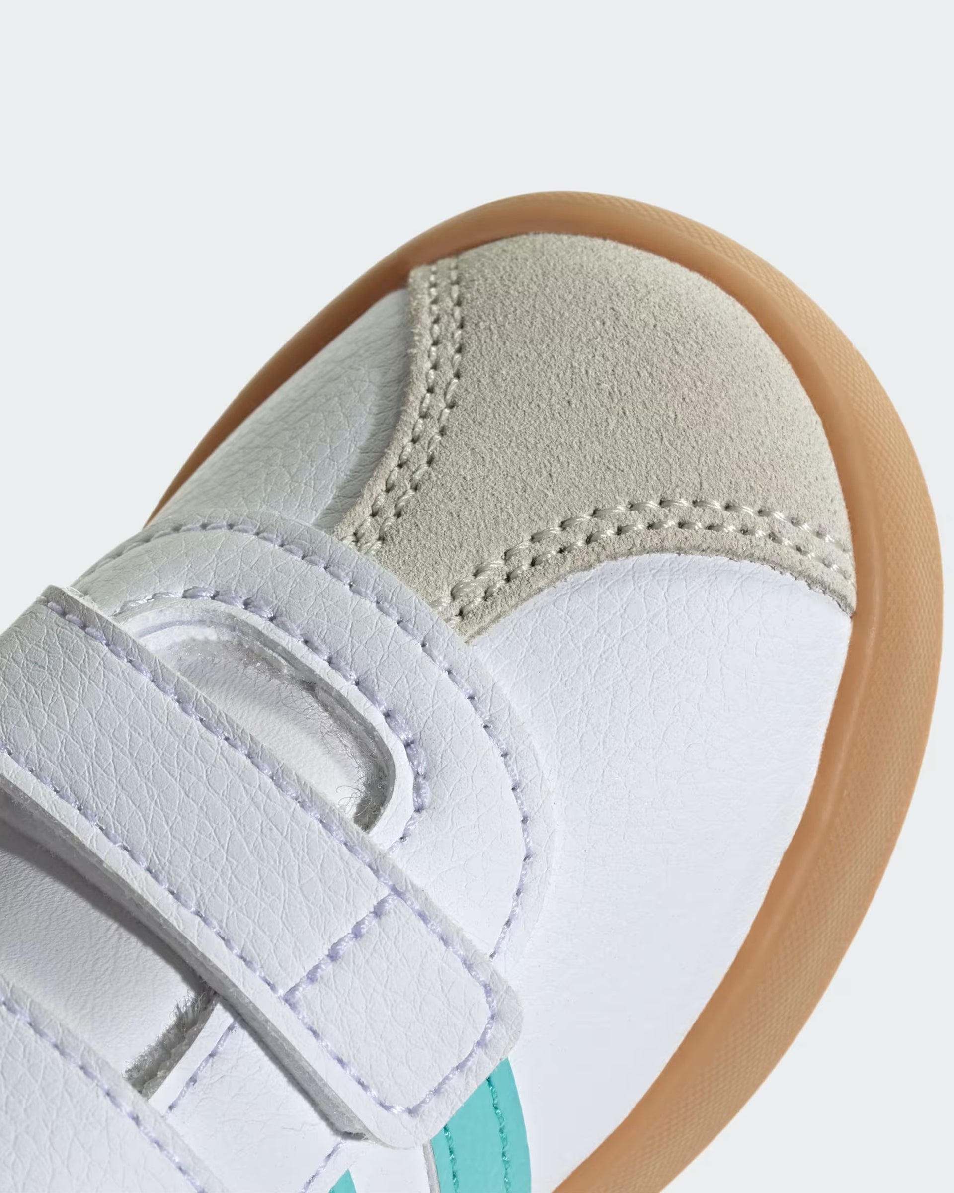 Adidas Kids VL Court 3.0 Shoe - Cloud White/Flash Aqua/Alumina