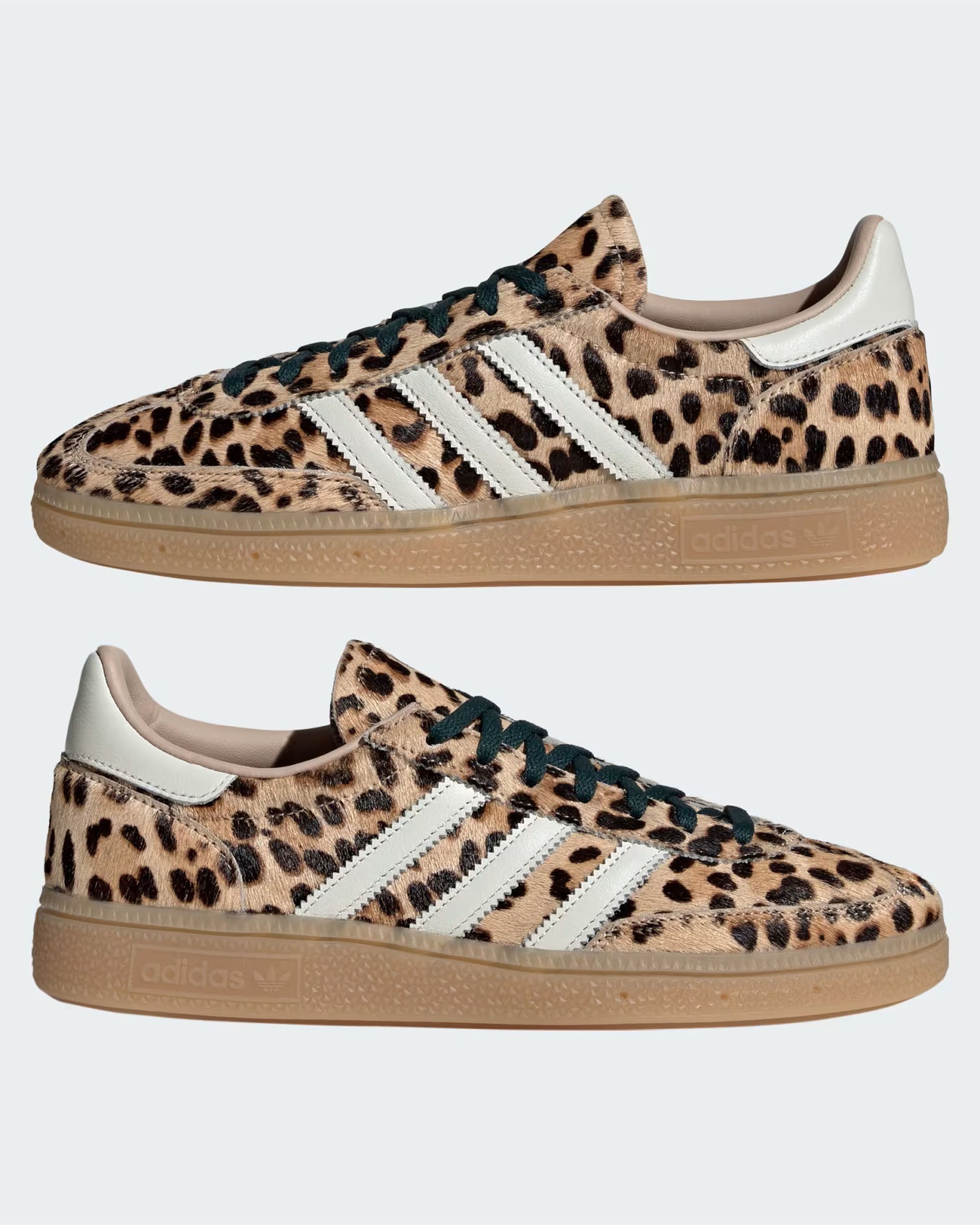 Adidas Women's Leopard Print Handball Spezial Shoes - Magic Beige/Ivory/Aurora Ivy