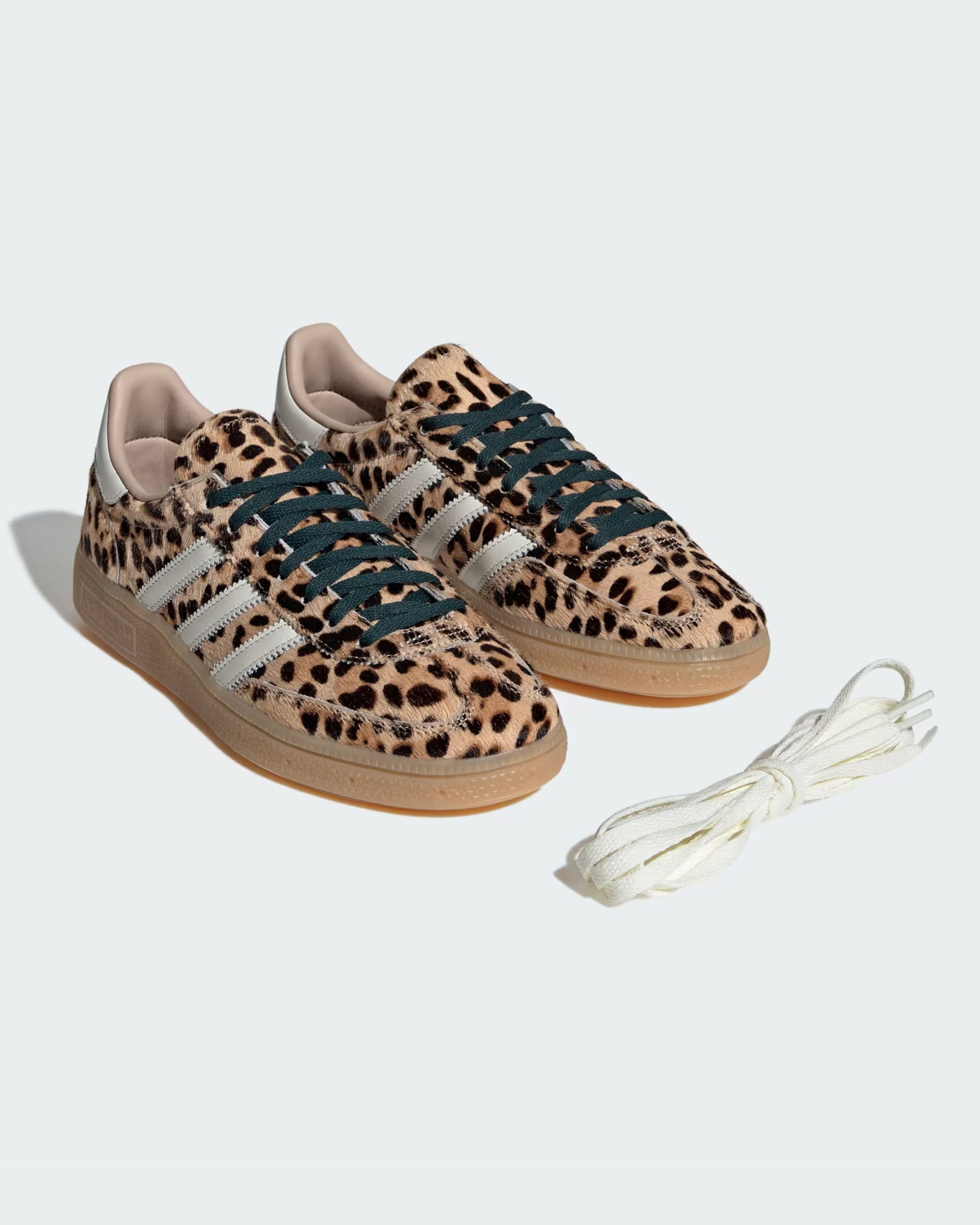 Adidas Women's Leopard Print Handball Spezial Shoes - Magic Beige/Ivory/Aurora Ivy