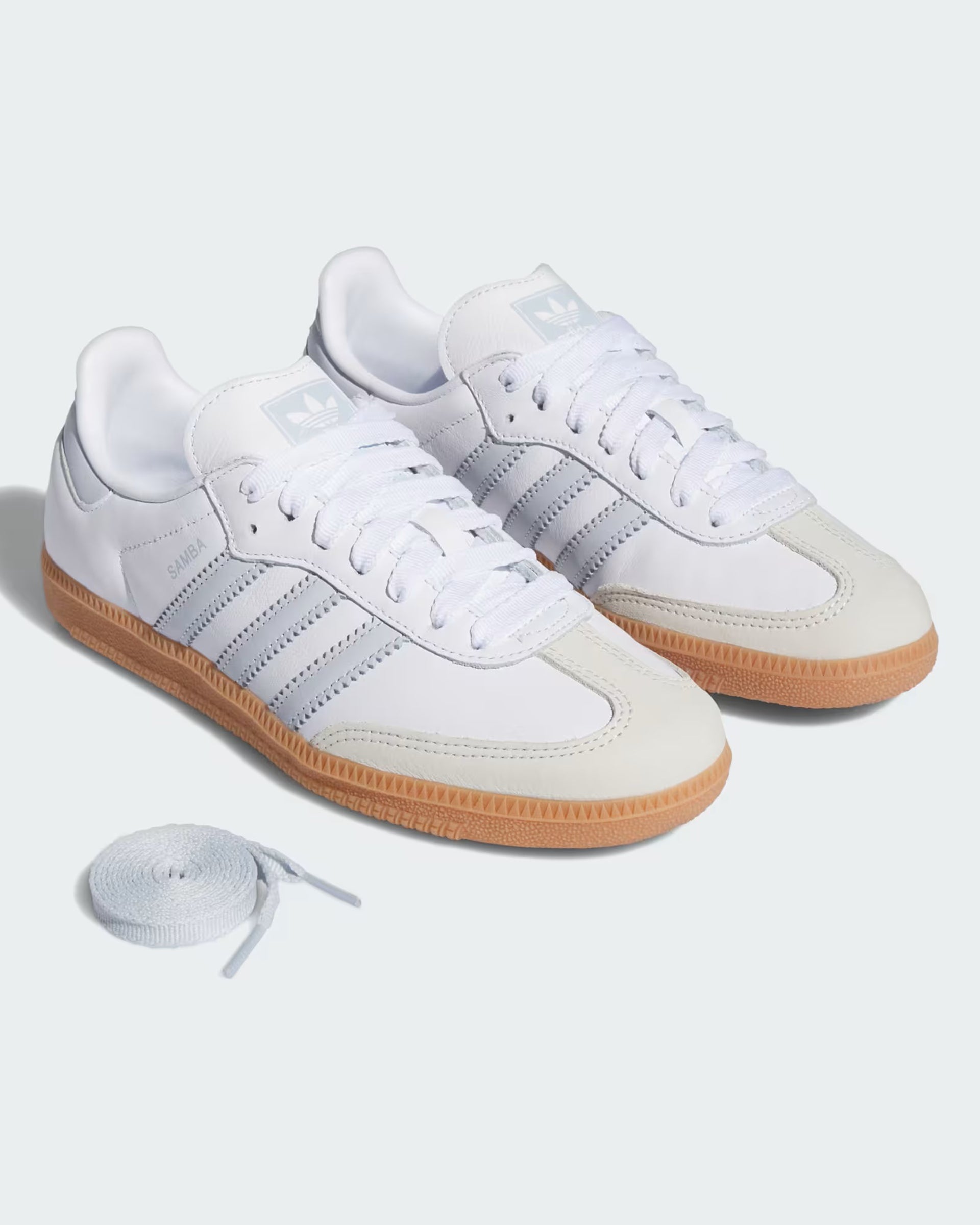 Adidas Women's Samba OG Shoes - Cloud White/Halo Blue/Off White
