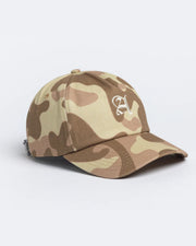 Autumn Camo 5 Panel Snapback Hat - Khaki