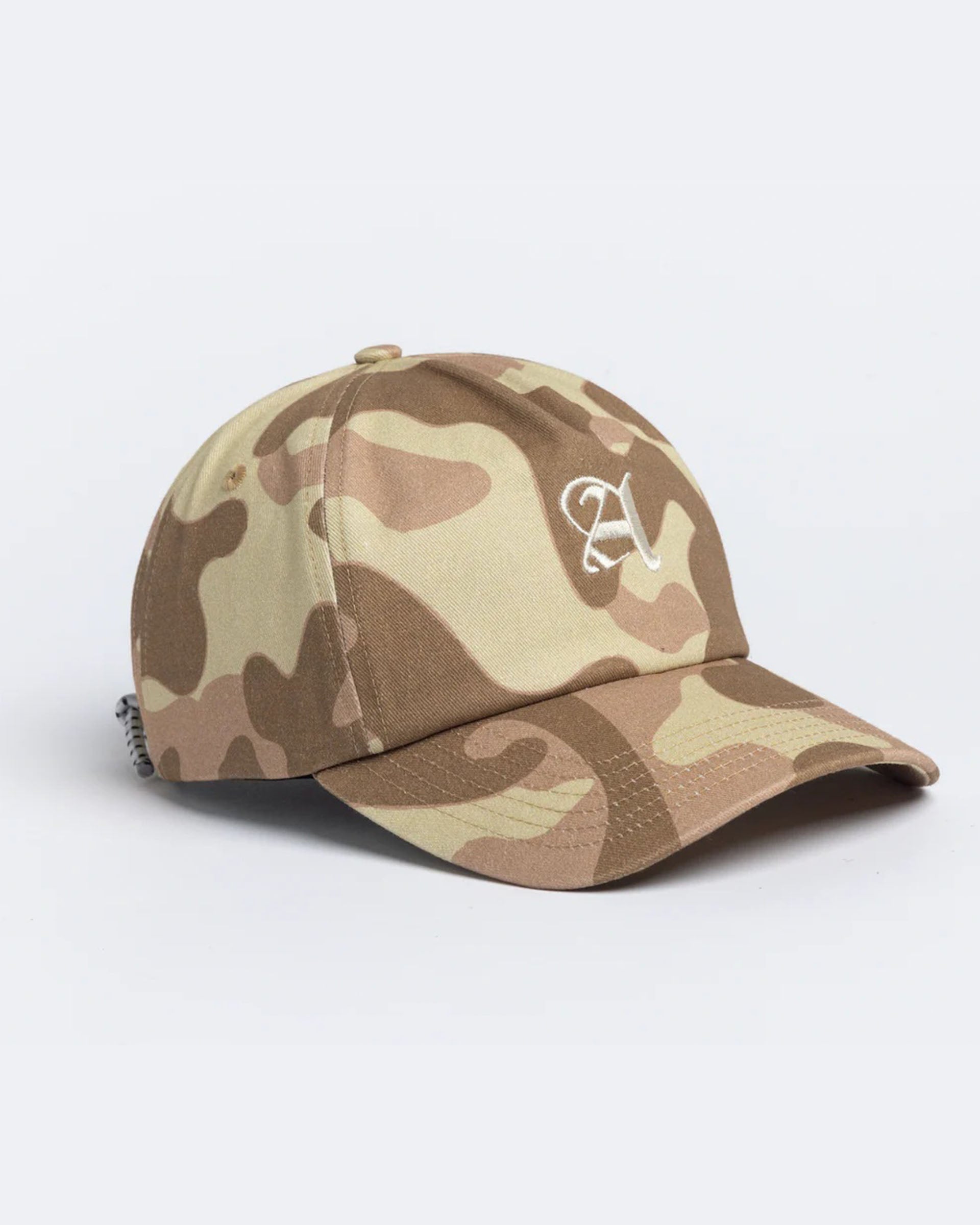 Autumn Camo 5 Panel Snapback Hat - Khaki