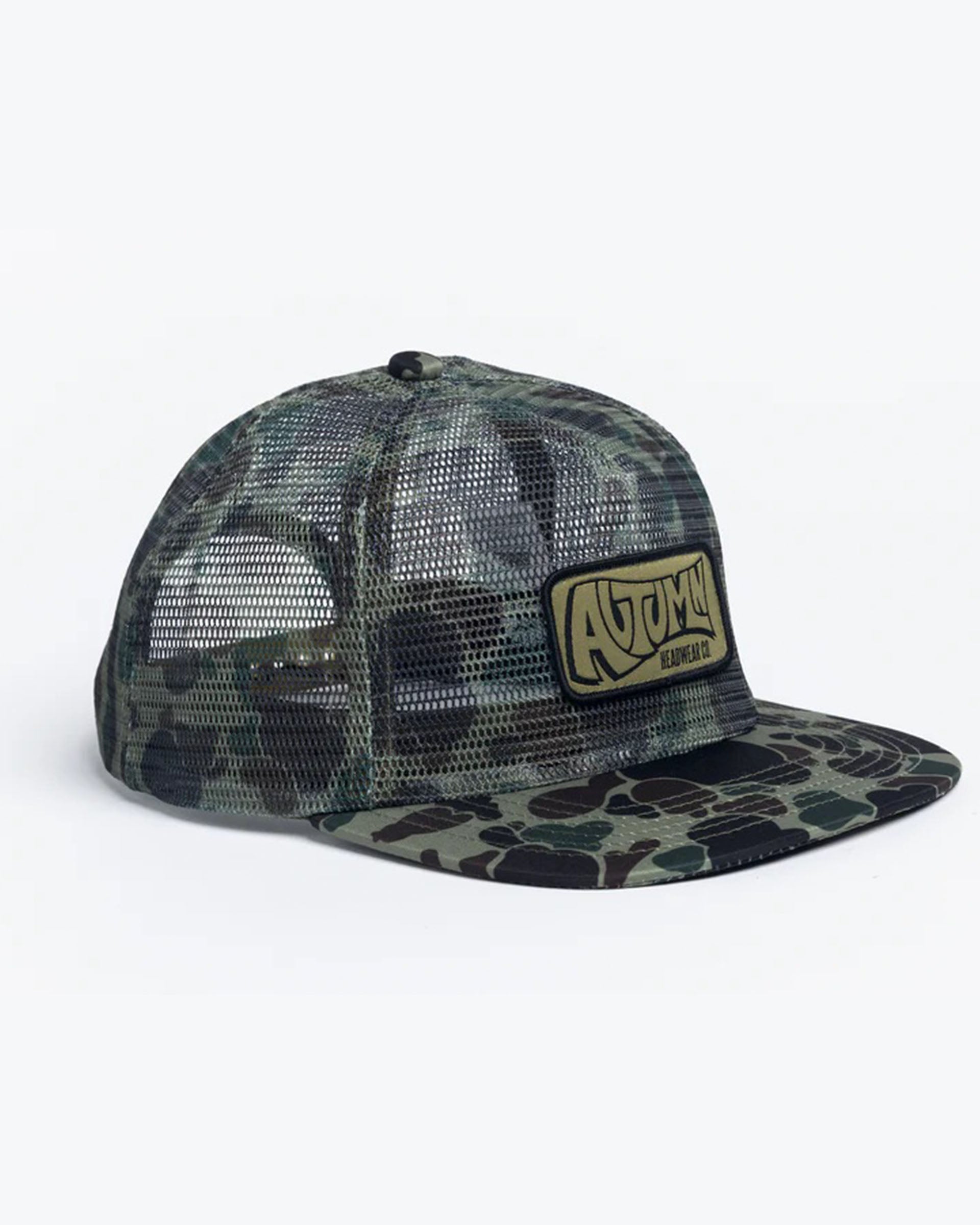 Autumn Camo Trucker Hat - Green