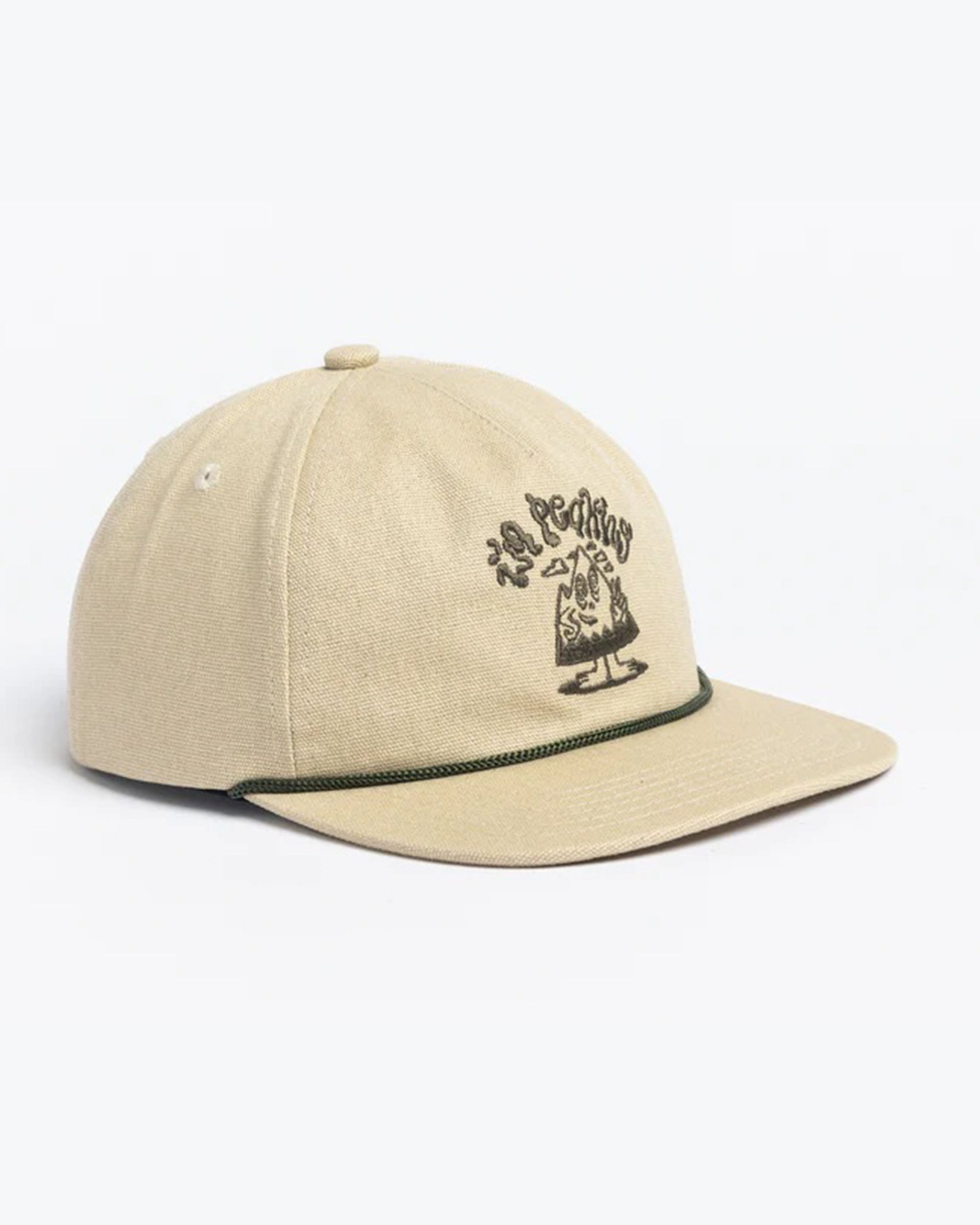 Autumn Canvas 5 Panel Snapback Hat - Natural