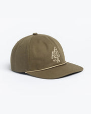 Autumn Canvas 5 Panel Snapback Hat - Olive
