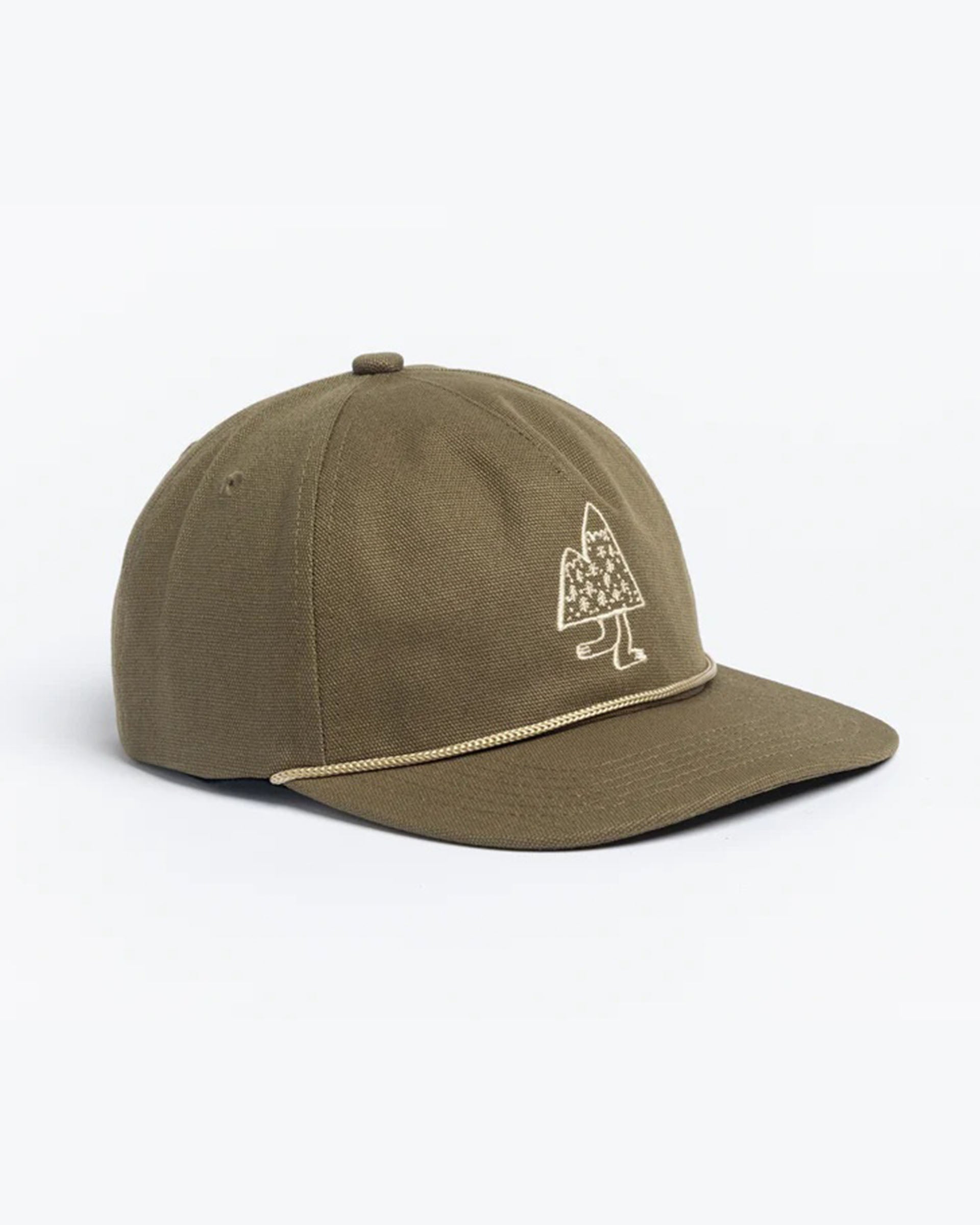 Autumn Canvas 5 Panel Snapback Hat - Olive