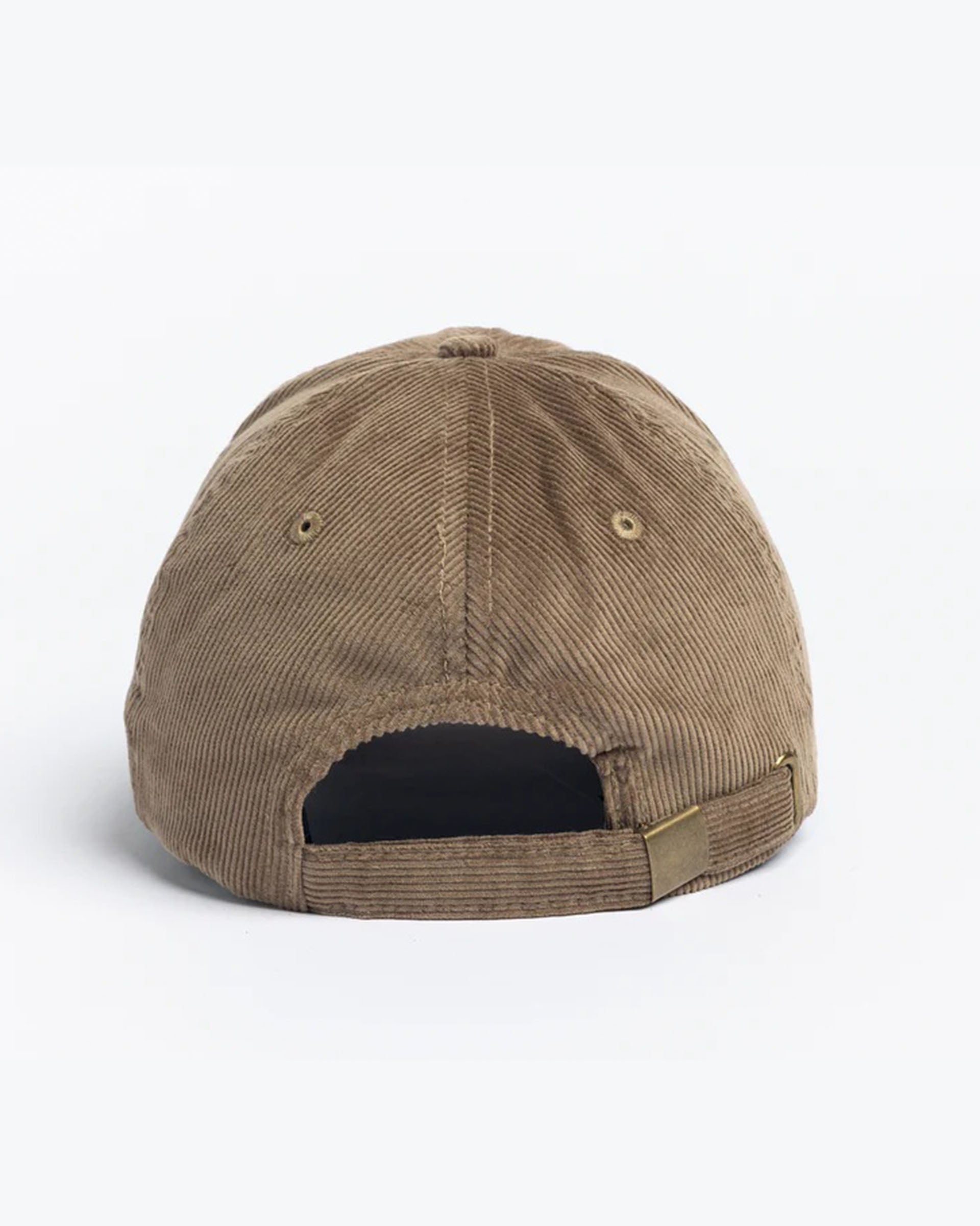 Autumn Cord 6 Panel Strapback Hat - Khaki