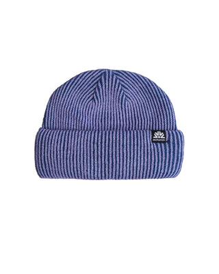 Autumn Cord Double Roll Beanie - Bluejay