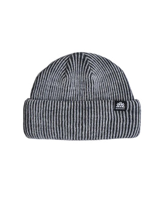 Autumn Cord Double Roll Beanie - Charcoal