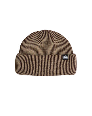 Autumn Cord Double Roll Beanie - Oxblood