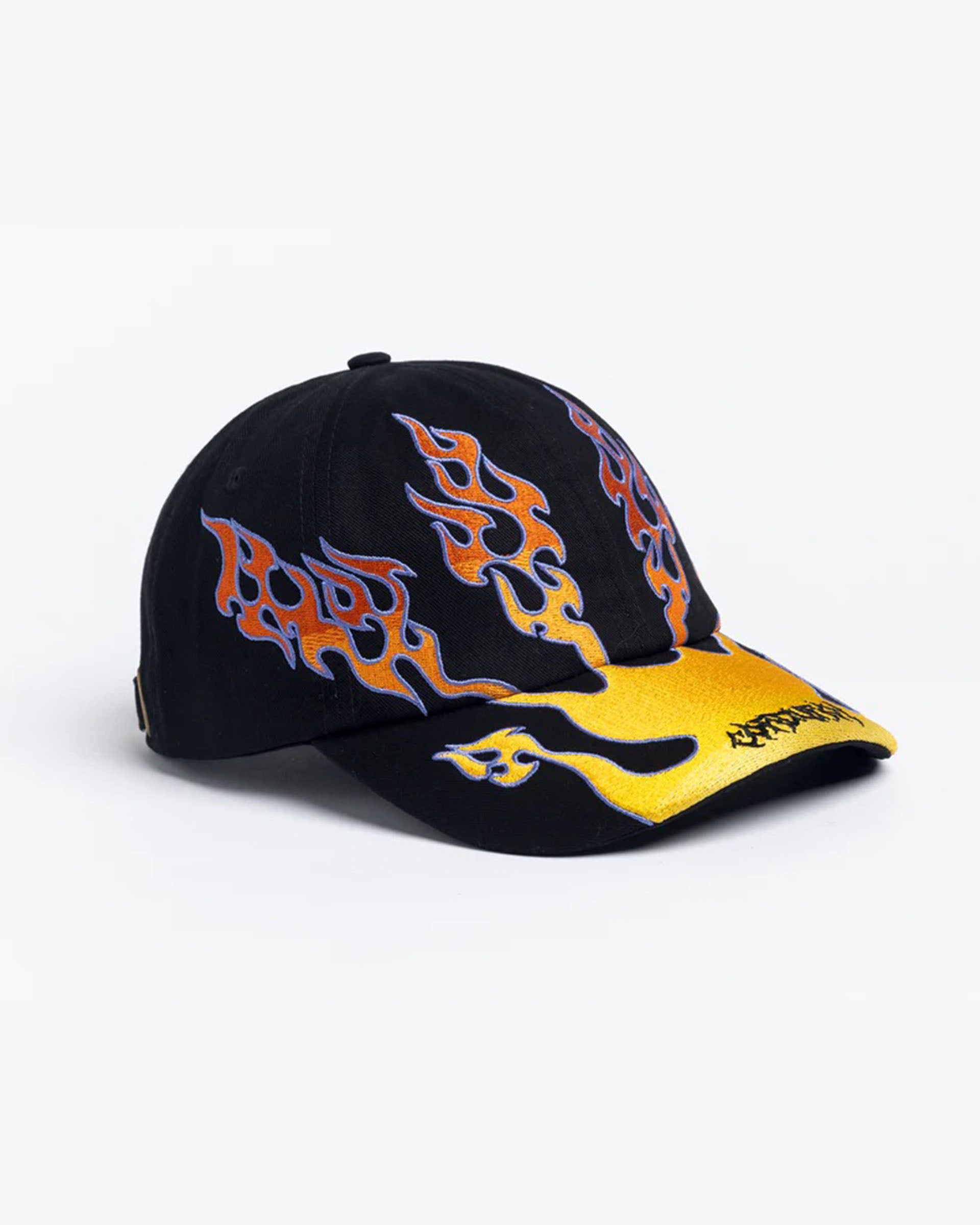 Autumn Flames Strapback Hat - Black