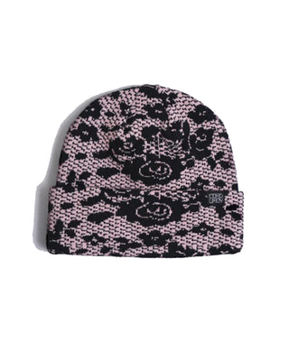 Autumn Lace Beanie - Pink