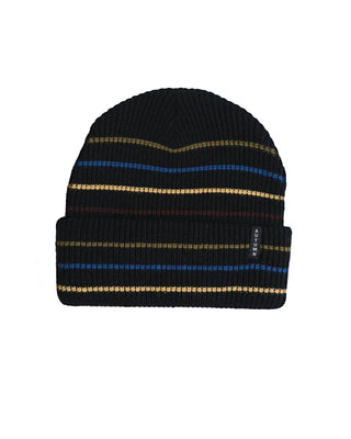 Autumn Multi Stripe Beanie - Black