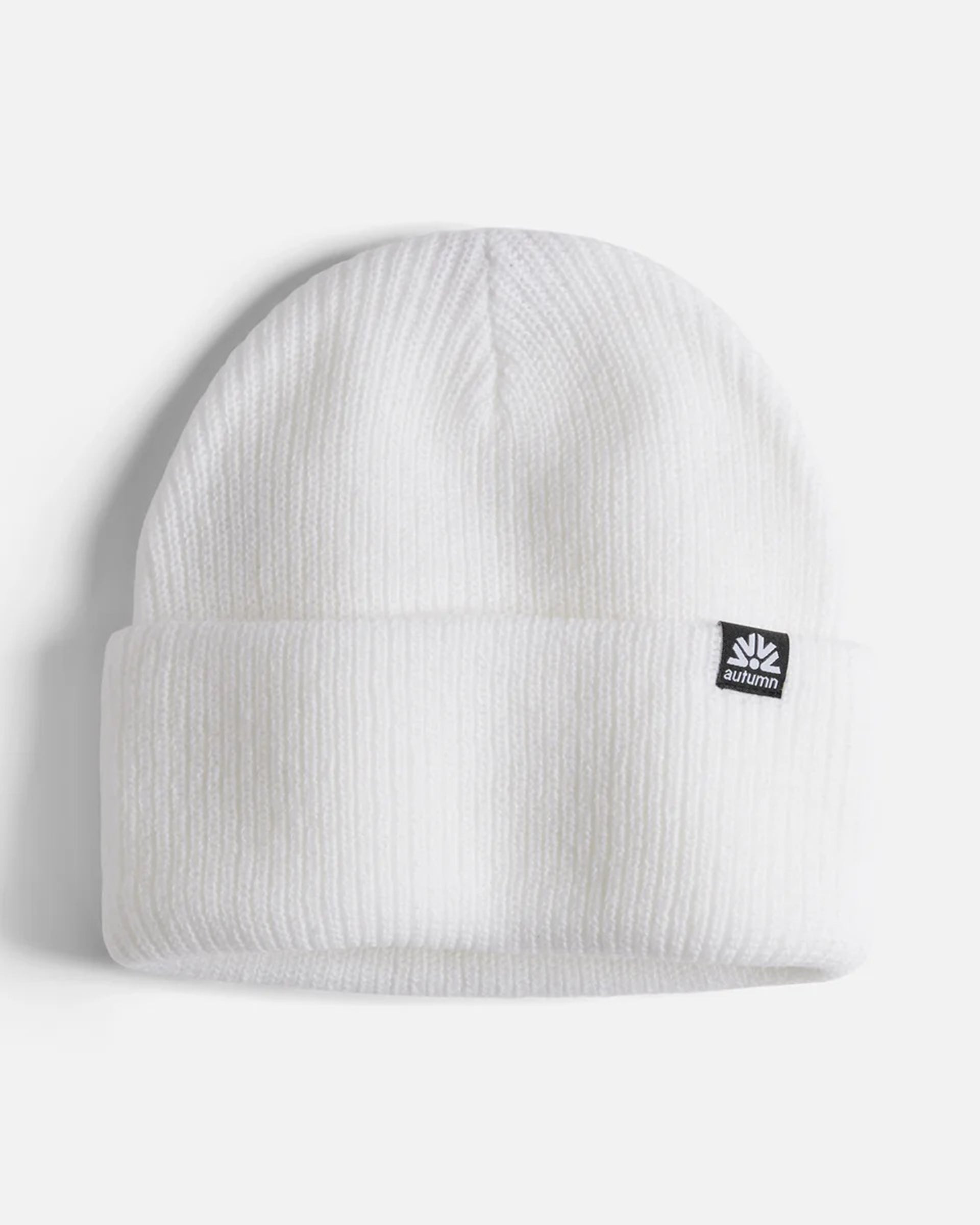 Autumn Simple Solid Beanie - White