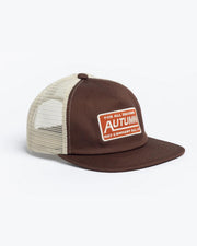 Autumn Trucker Strapback Hat - Brown