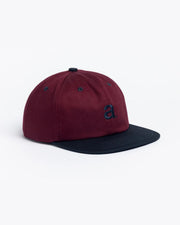 Autumn Twill 6 Panel Snapback - Burgundy