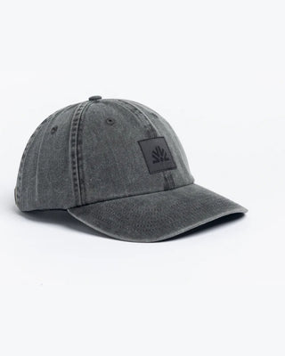 Autumn Washed 6 Panel Strapback Hat - Black