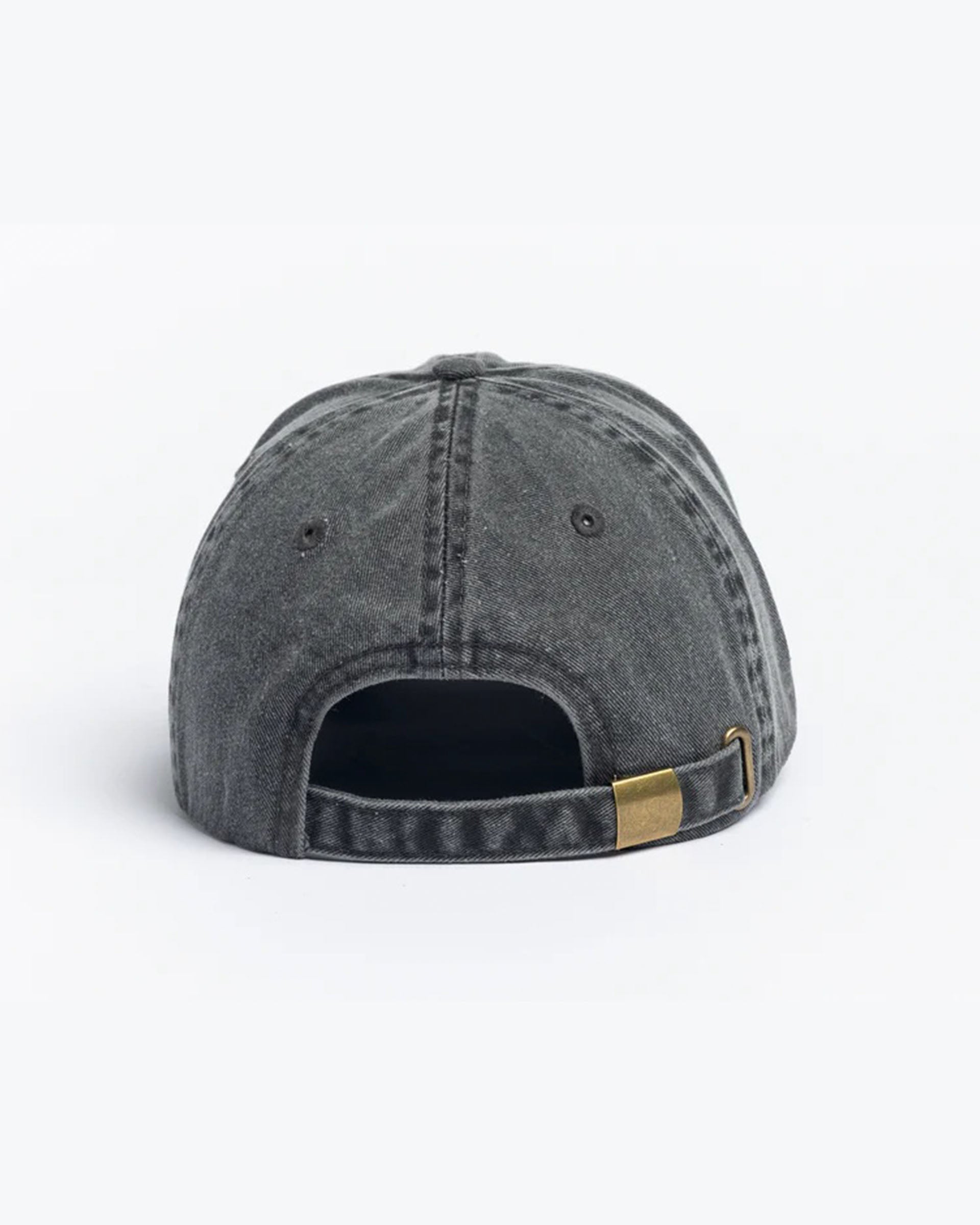 Autumn Washed 6 Panel Strapback Hat - Black
