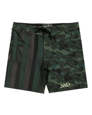 AVVA Aloha Camo 19" Boardshorts - Army