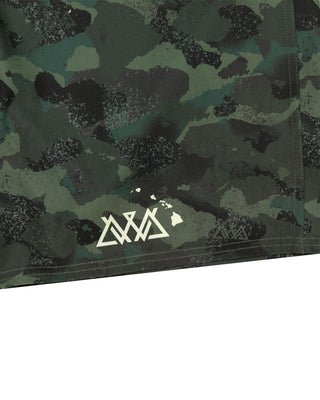 AVVA Aloha Camo 19" Boardshorts - Army