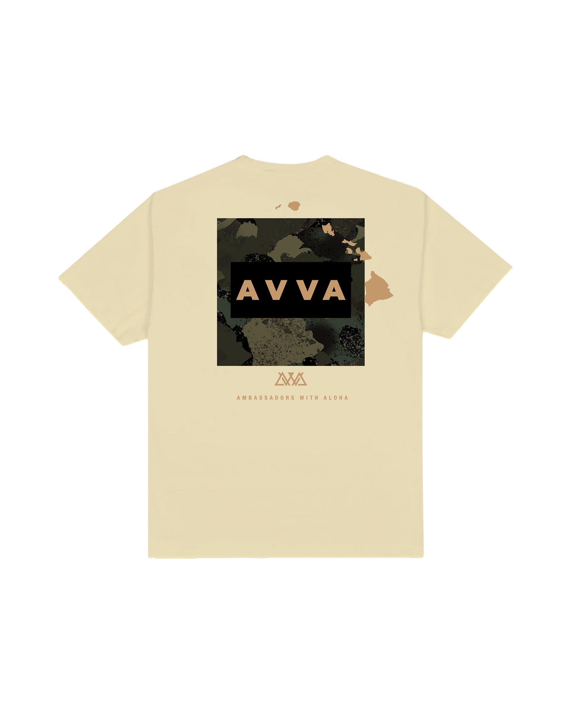 AVVA Aloha Camo Box Short Sleeve T-Shirt - Natural