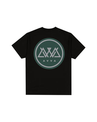 AVVA Circle A Logo Short Sleeve T-Shirt - Black