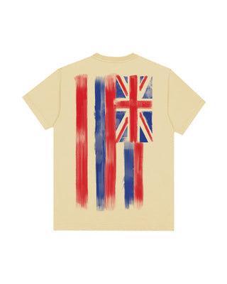 AVVA Hawaii Flag Short Sleeve T-Shirt - Faded Yellow