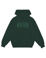 AVVA Hollow Drop Pullover Hoodie - Green