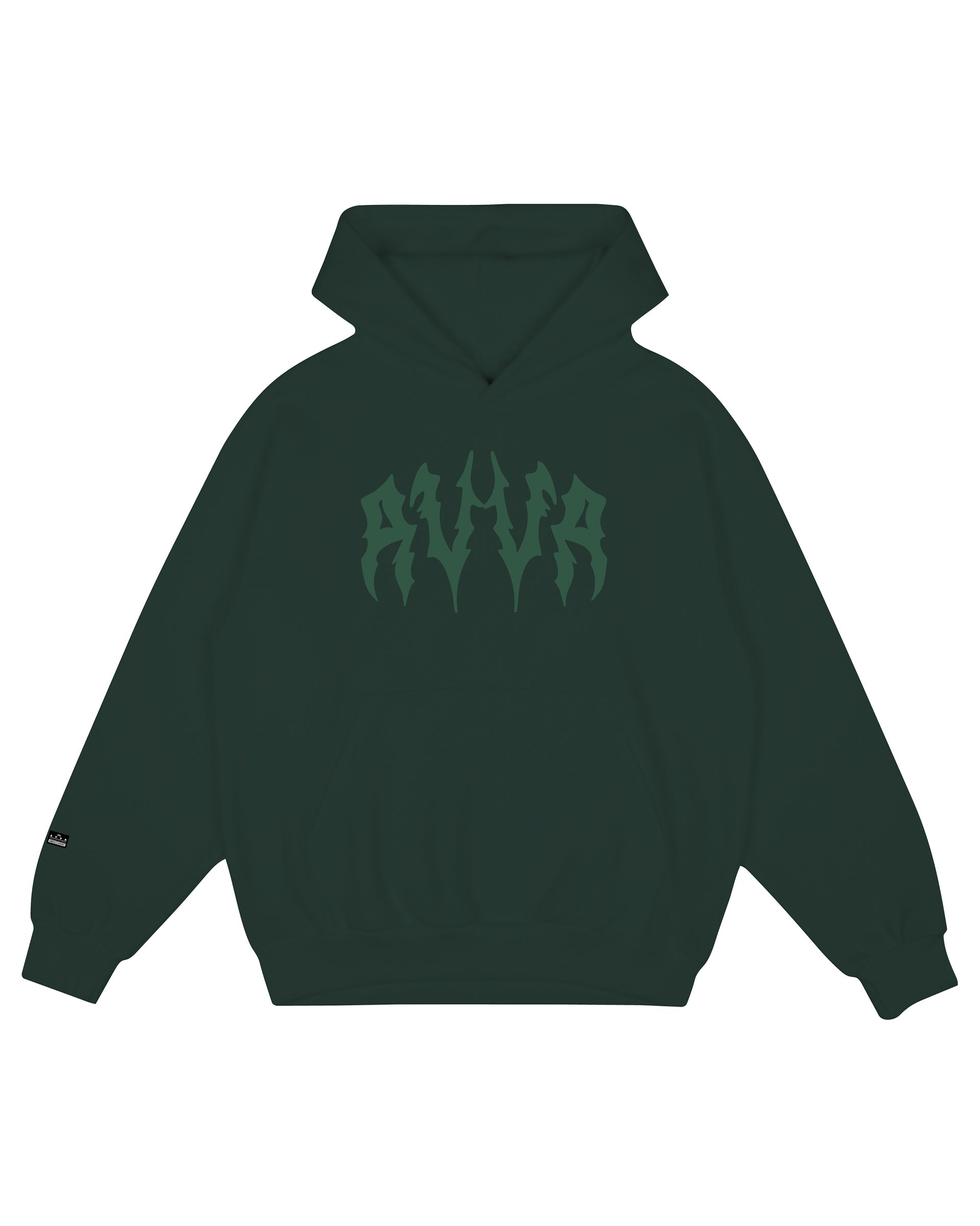 AVVA Hollow Drop Pullover Hoodie - Green