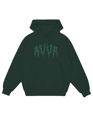 AVVA Hollow Drop Pullover Hoodie - Green