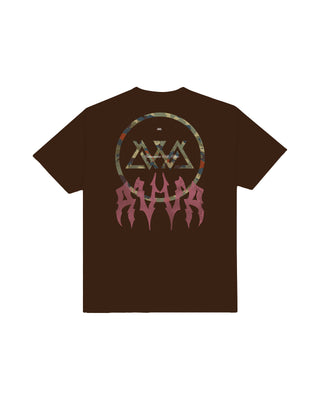 AVVA Hollow Zone Short Sleeve T-Shirt - Chocolate Brown