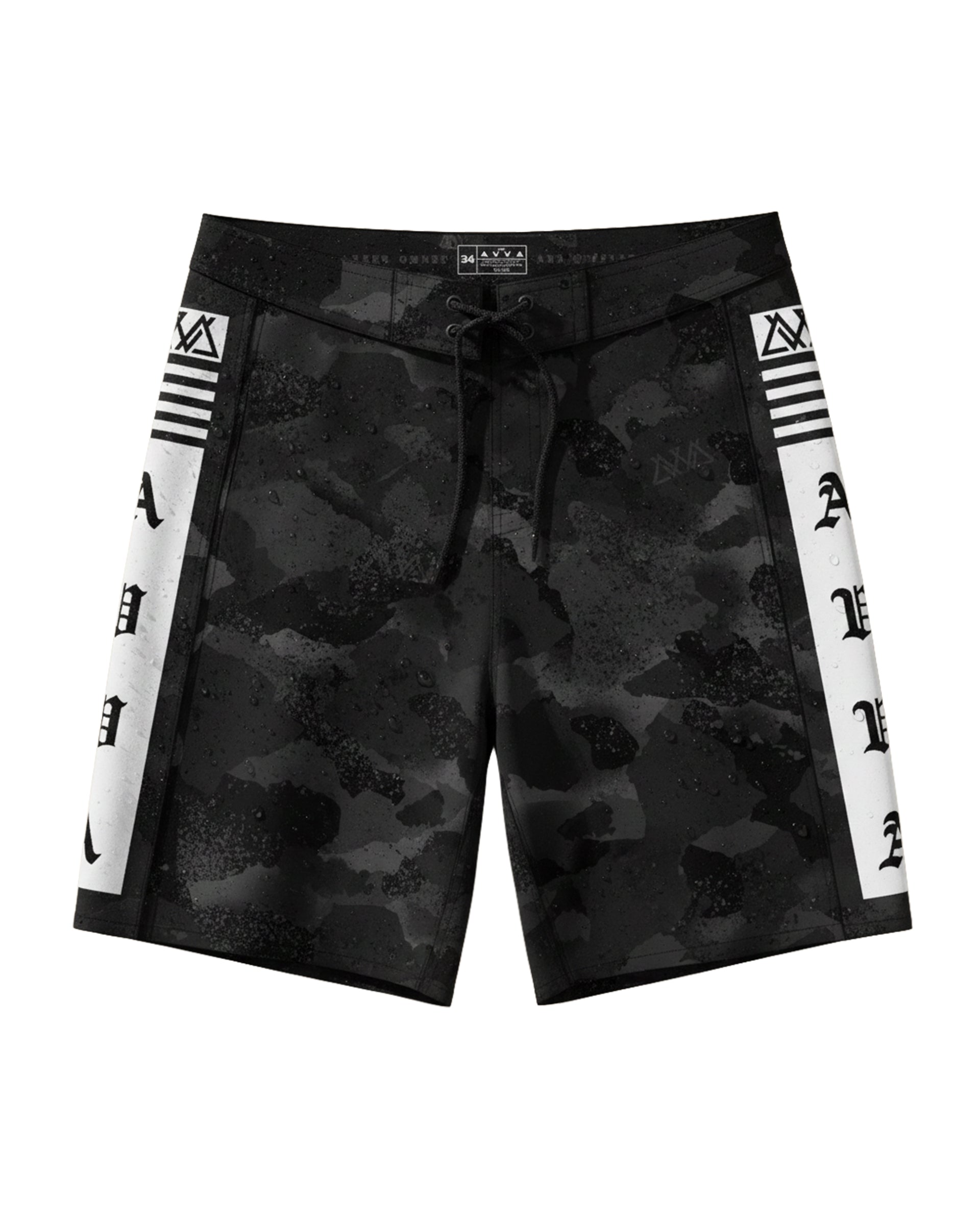 AVVA Koa 3.0 19" Camo Boardshort - Black