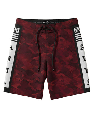 AVVA Koa 3.0 19" Camo Boardshort - Red