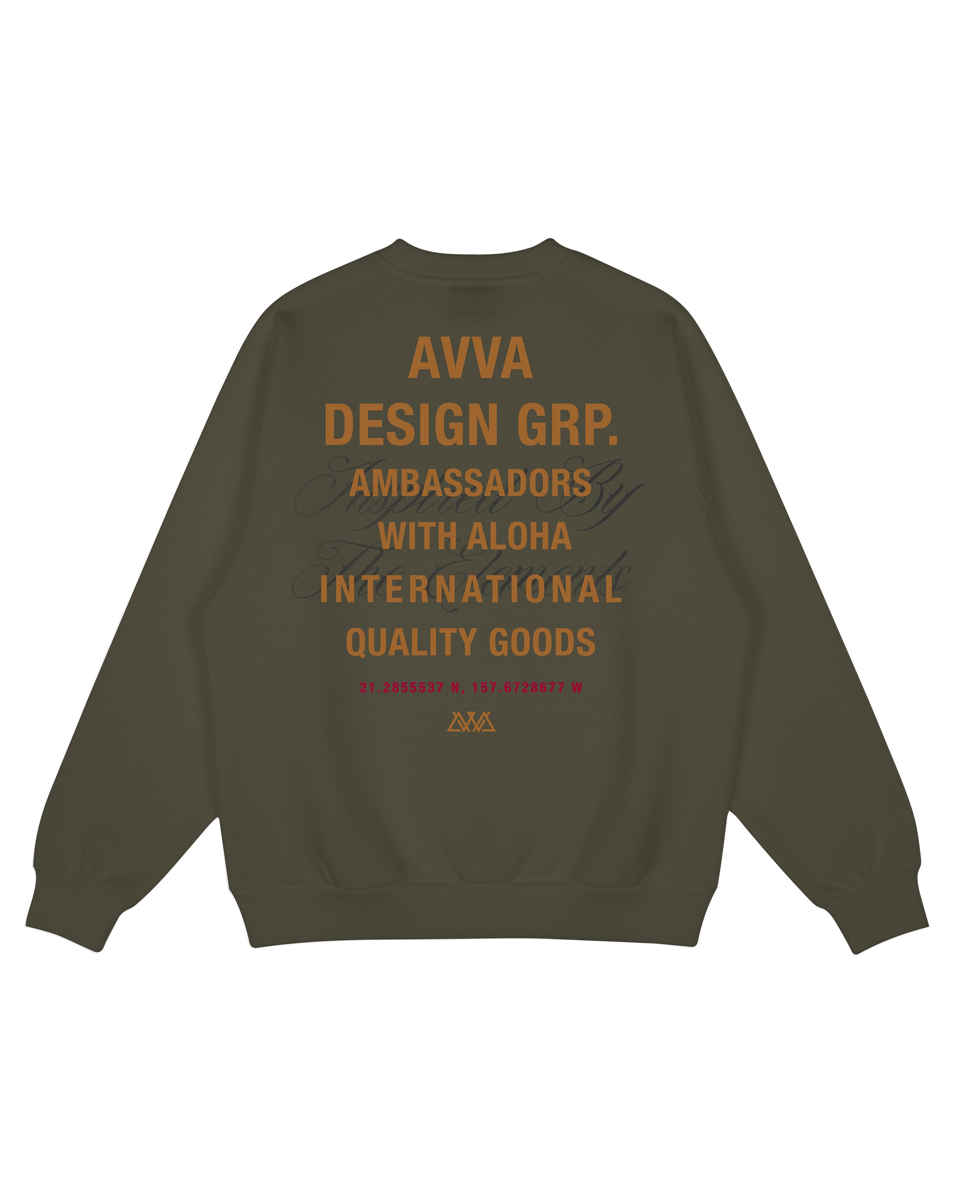 AVVA Lounge Lizard Crewneck Sweater - Army