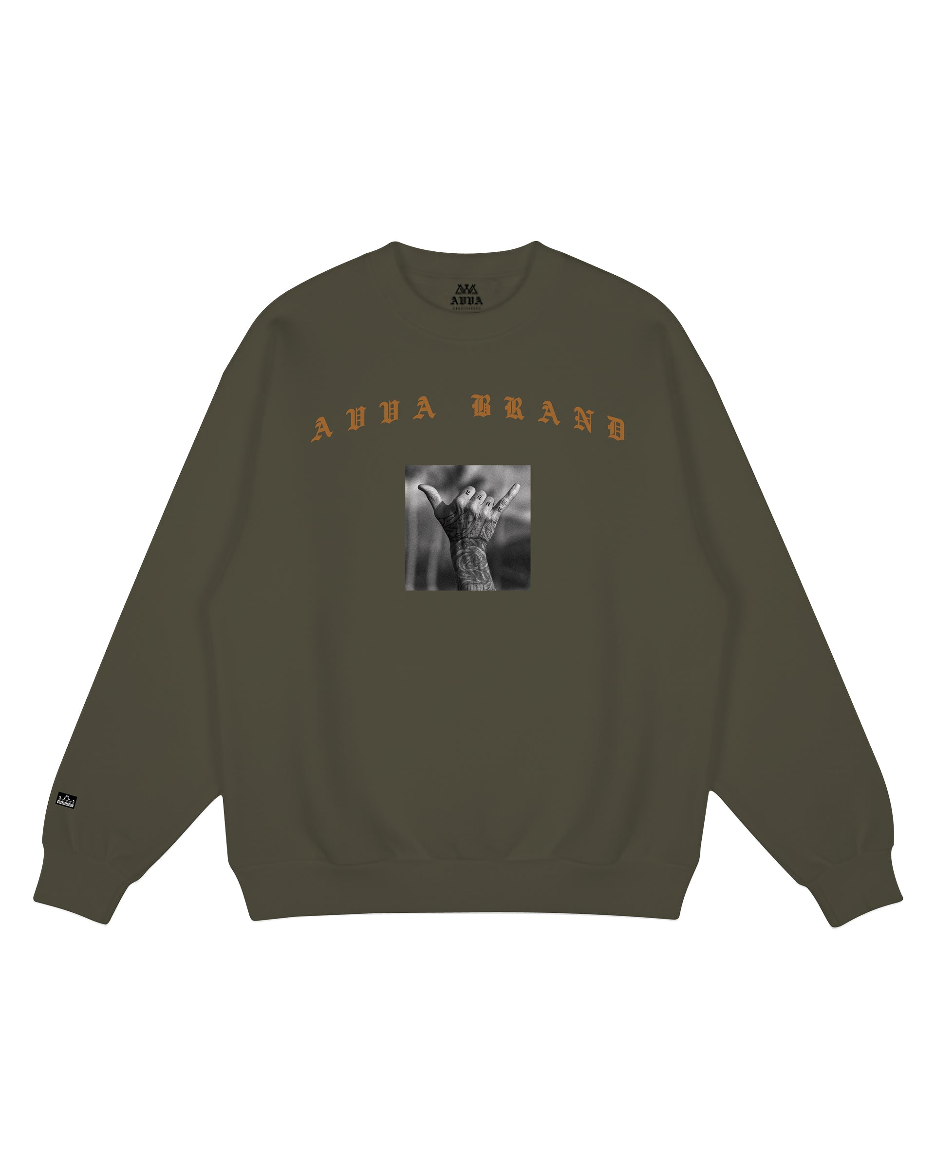AVVA Lounge Lizard Crewneck Sweater - Army
