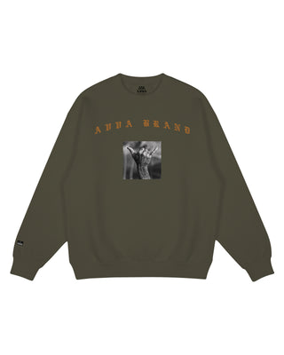 AVVA Lounge Lizard Crewneck Sweater - Army