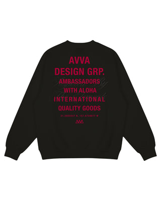 AVVA Lounge Lizard Crewneck Sweater - Black