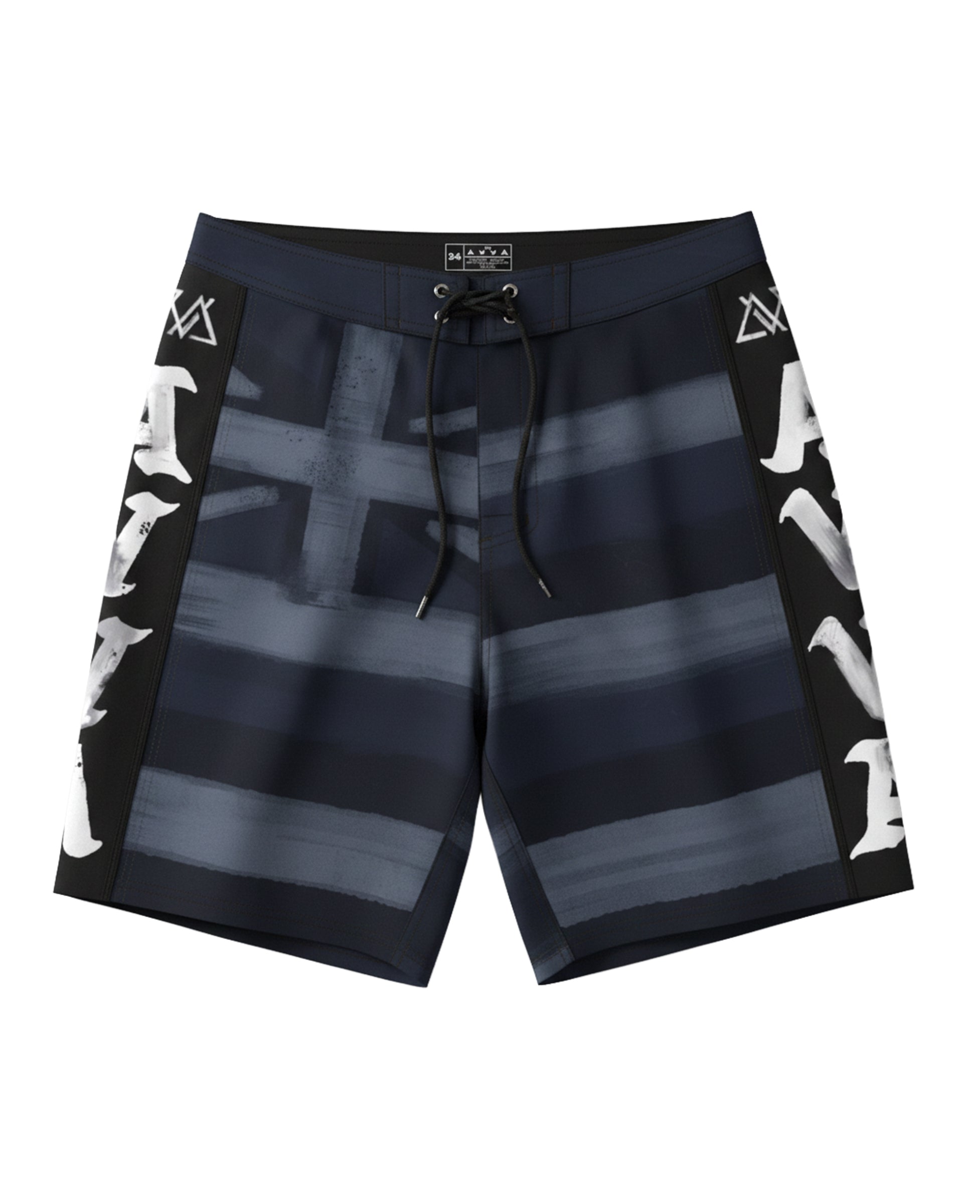 AVVA Painted Hawaiian Flag 19" Boardshorts - Navy