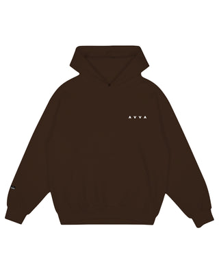 AVVA Pua Pena Probox Pullover Hoodie - Chocolate Brown