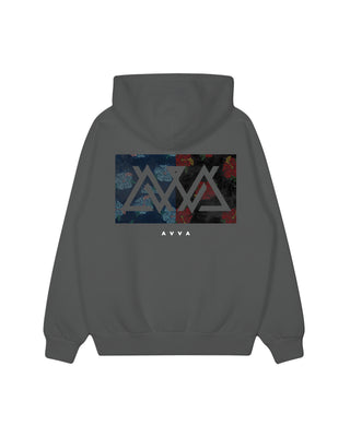 AVVA Pua Pena Probox Pullover Hoodie - Charcoal Grey