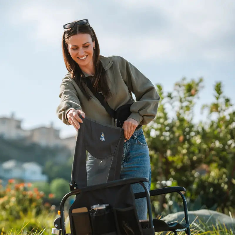 GCI Outdoor Adjustable Rocker™ Chair - Dark Charcoal
