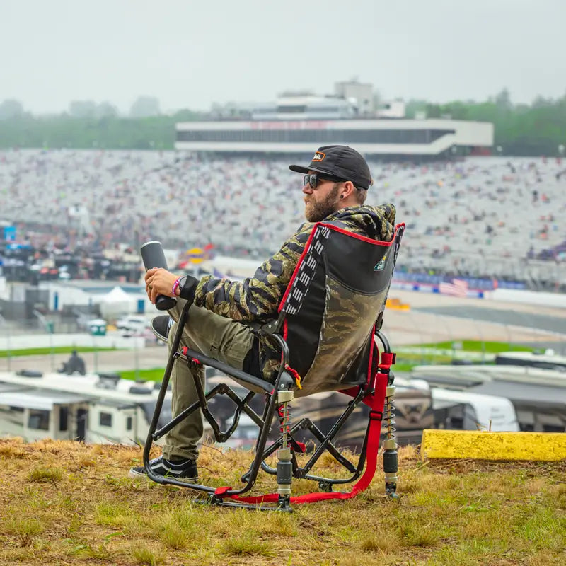 GCI Outdoor Adjustable Rocker™ Chair - Charcoal Racing