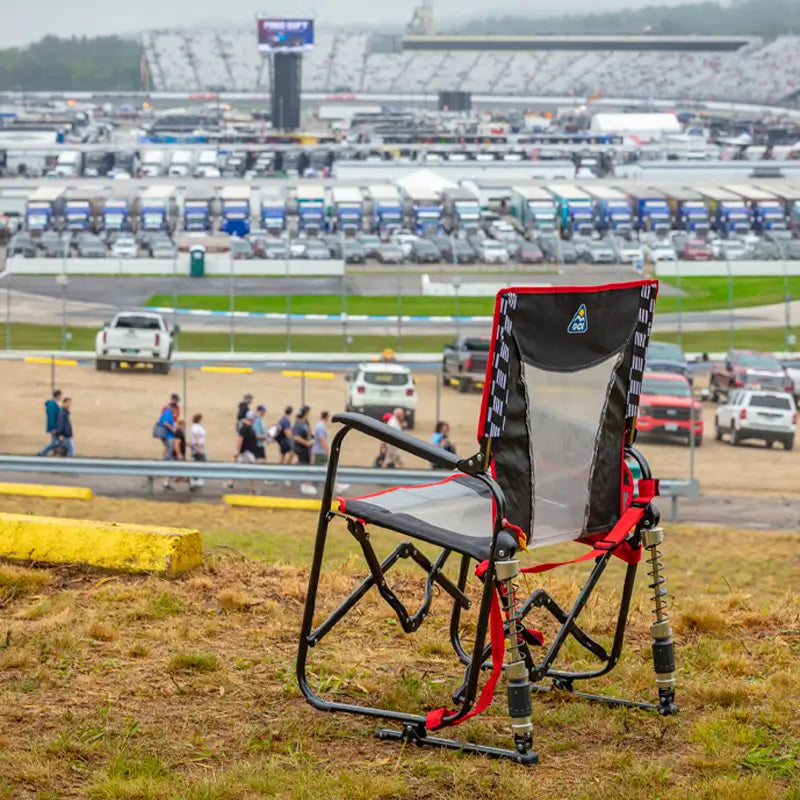GCI Outdoor Adjustable Rocker™ Chair - Charcoal Racing