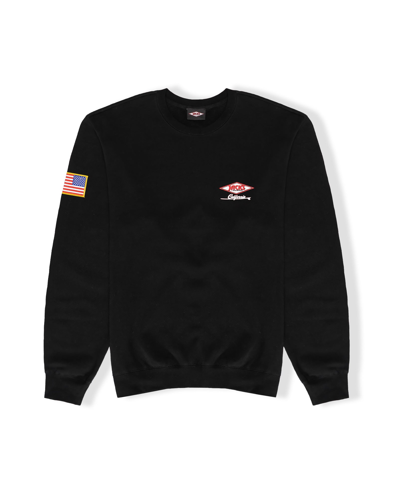 American Diamond Patch Crewneck Sweatshirt - Black