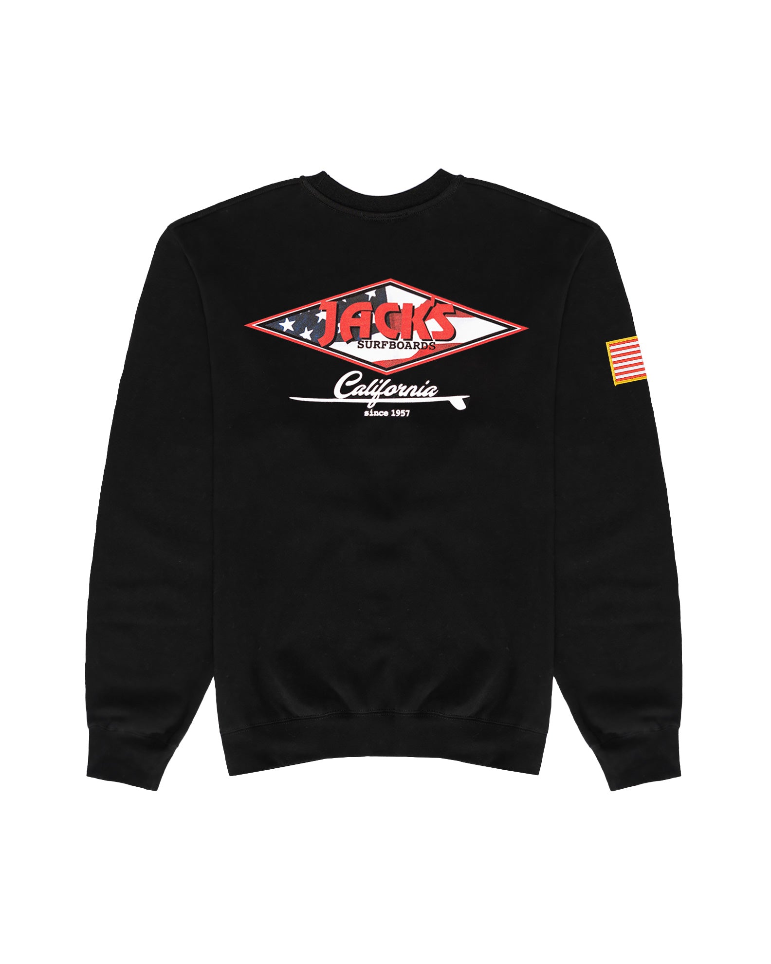 American Diamond Patch Crewneck Sweatshirt - Black