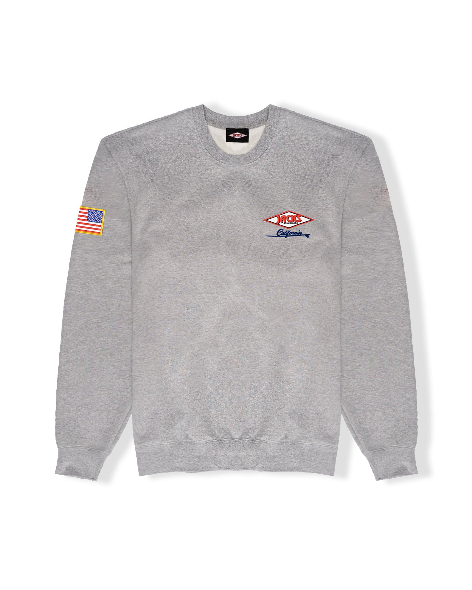American Diamond Patch Crewneck Sweatshirt - Heather Gray