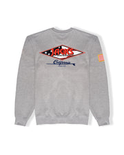 American Diamond Patch Crewneck Sweatshirt - Heather Gray